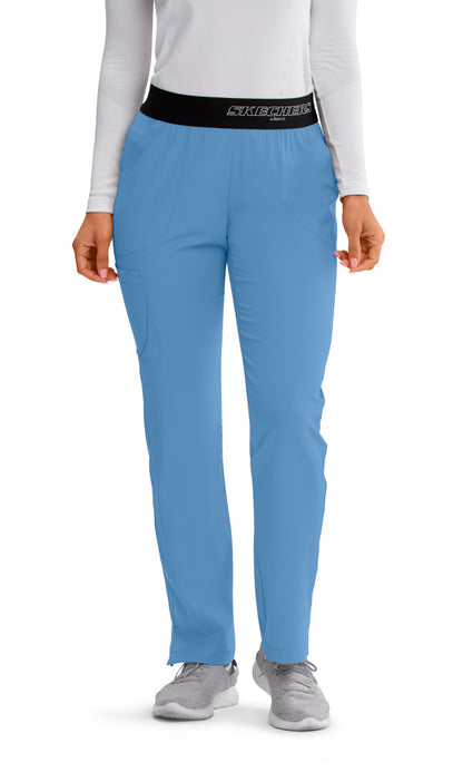 Pantalon médical dame Breeze à jambe droite, taille mi-haute, avec 3 poches SKECHERS SK202