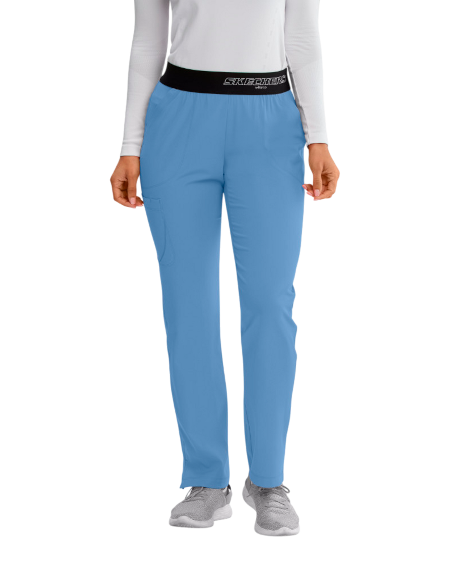 Women's Breeze Medical Pants with Straight Leg, Mid-Rise Waist, and 3 Pockets SKECHERS SK202T (Tall)