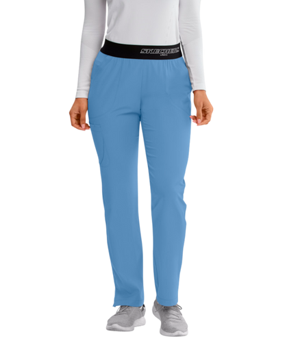 Women's Breeze Medical Pants with Straight Leg, Mid-Rise Waist, and 3 Pockets SKECHERS SK202T (Tall)