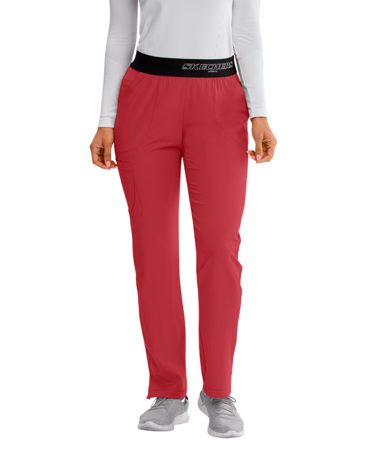 Pantalon médical dame à jambe droite, taille mi-haute, avec 3 poches SKECHERS SK202X (2XL &+)