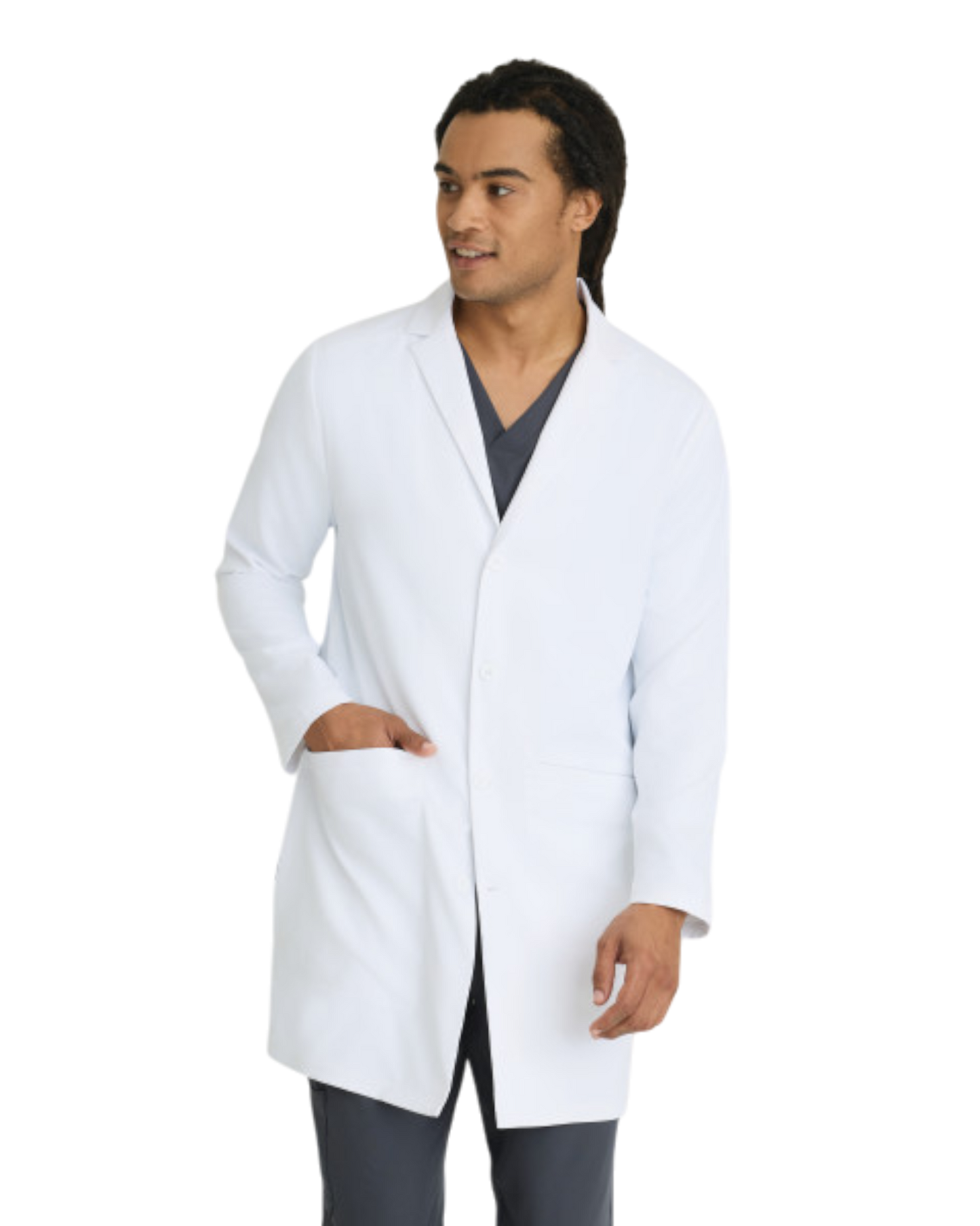 Sarrau de laboratoire Skechers pour homme, 3 poches, 36 po, 4 boutons #SKC969X