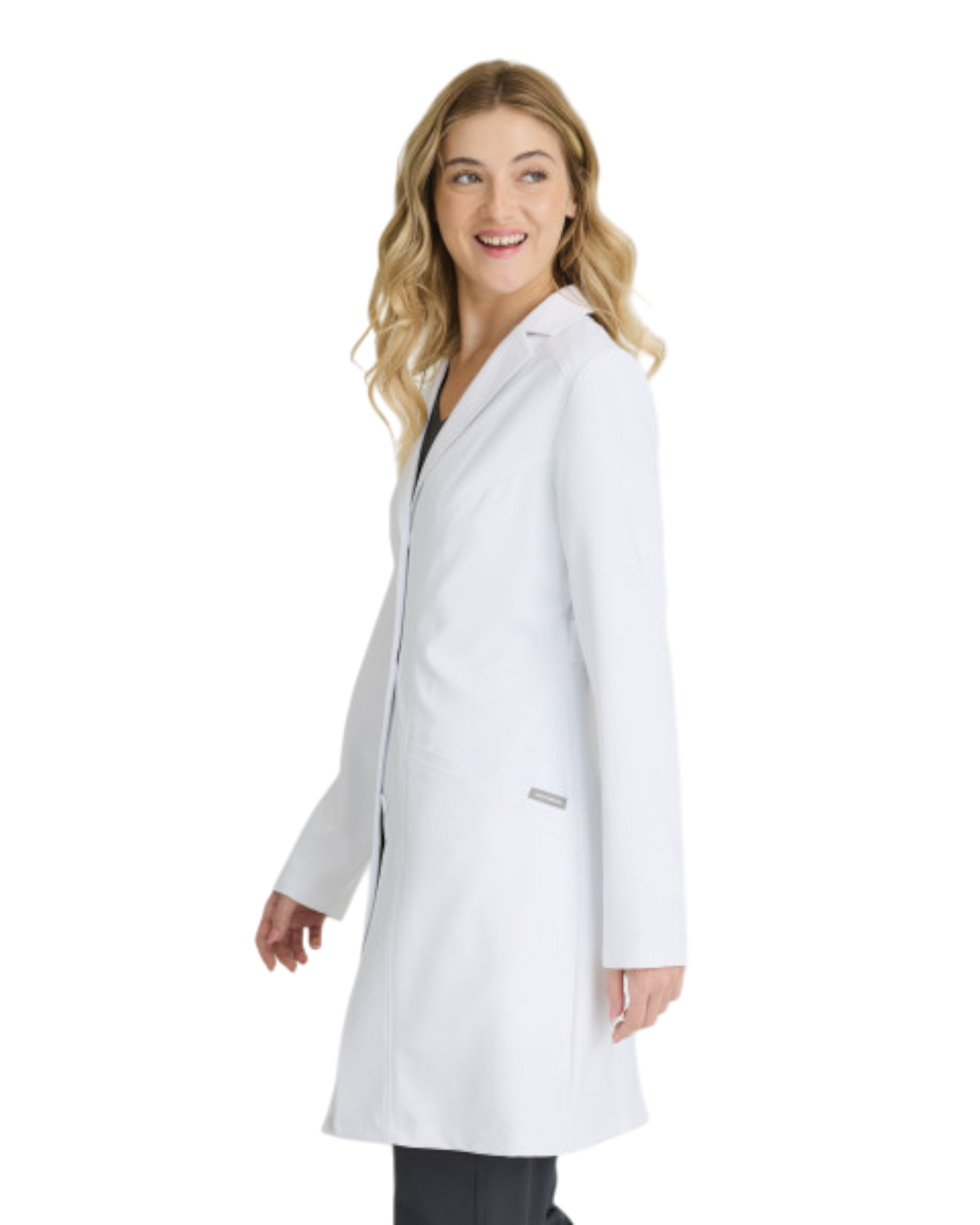 Skechers women's 3 pocket 36" 4-button lab coat #SKC970