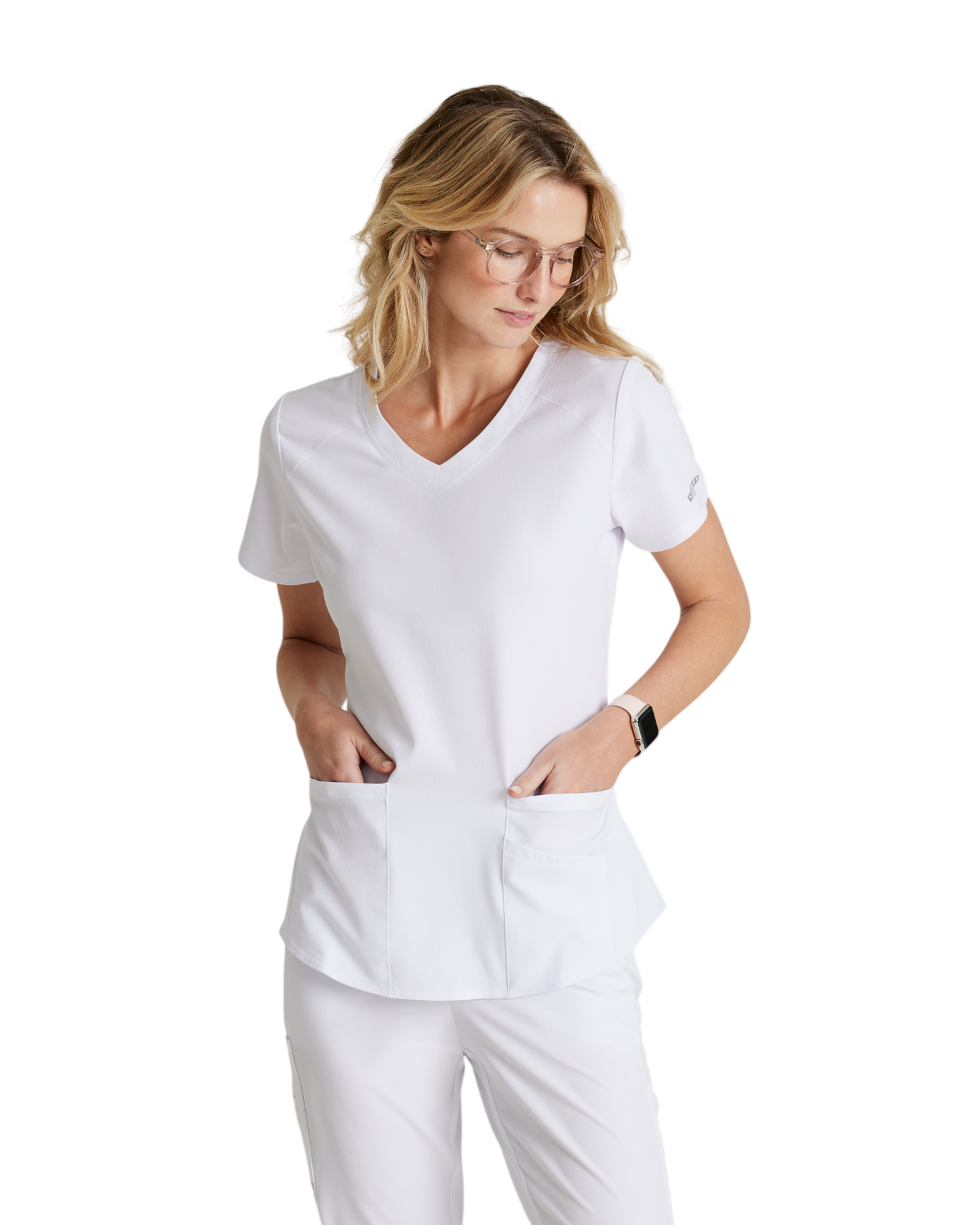 Women's Medical Uniform Top with 3 Pockets and Curved V-Neck Breeze SKECHERS SK101