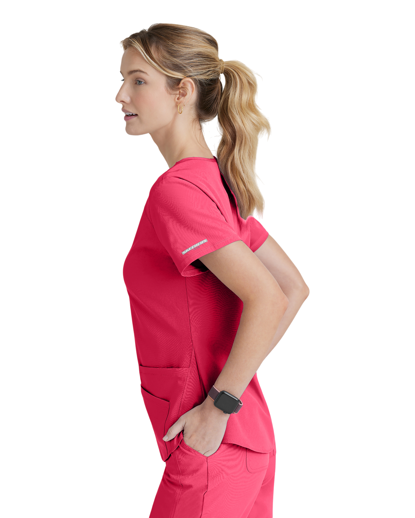 Women's Medical Uniform Top with 3 Pockets and Curved V-Neck Breeze SKECHERS SK101