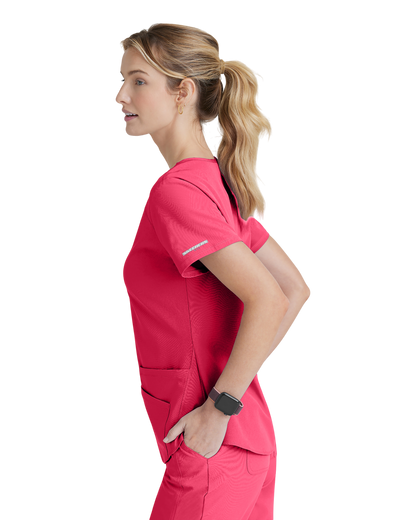 Women's Medical Uniform Top with 3 Pockets and Curved V-Neck Breeze SKECHERS SK101