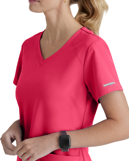 Women's Medical Uniform Top with 3 Pockets and Curved V-Neck Breeze SKECHERS SK101