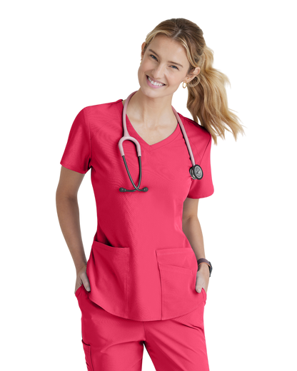 Women's Medical Uniform Top with 3 Pockets and Curved V-Neck Breeze SKECHERS SK101