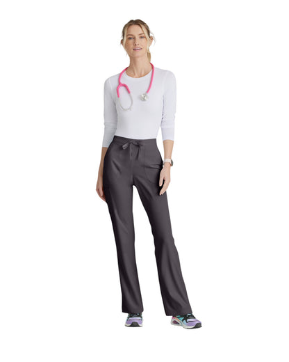 Ladies' straight-leg, mid-rise medical pants with 3 pockets SKECHERS SK201X