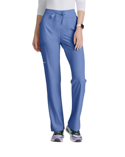 Ladies' straight-leg, mid-rise medical pants with 3 pockets SKECHERS SK201X