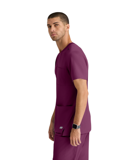 Men's Round Neck Uniform Top with 3 Pockets Thesis Skechers™ by Barco SKT193X