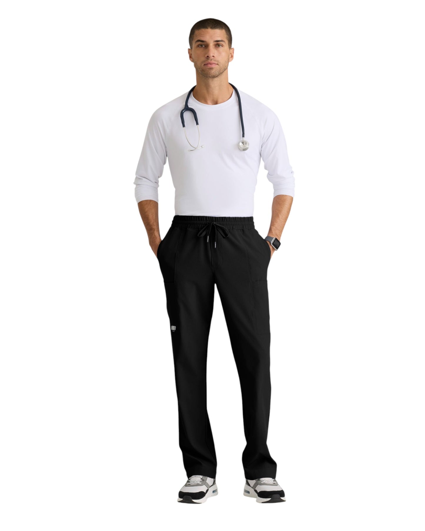 Pantalon droit à 5 poches et taille élastique Skechers pour homme #SKP718X (2XL &+)