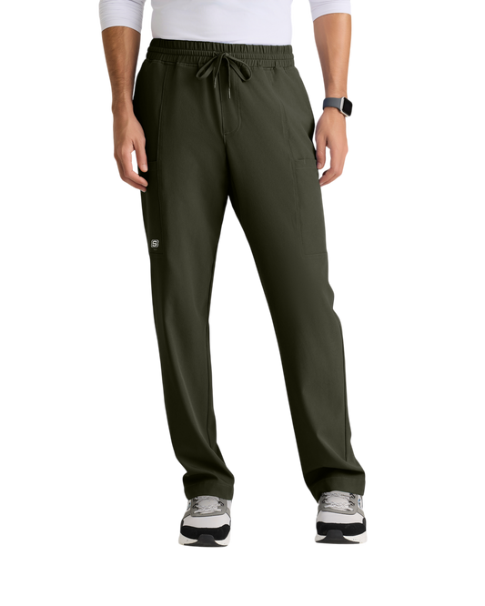 Skechers men's straight fit 5-pocket pants with elastic waistband SKP718