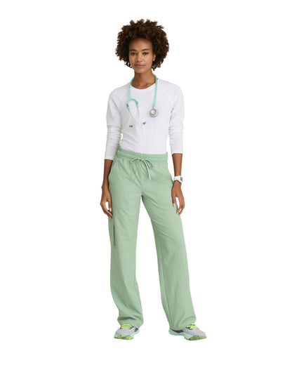 Skechers women's 5-Pocket wide leg pants with gathered waist #SKP707