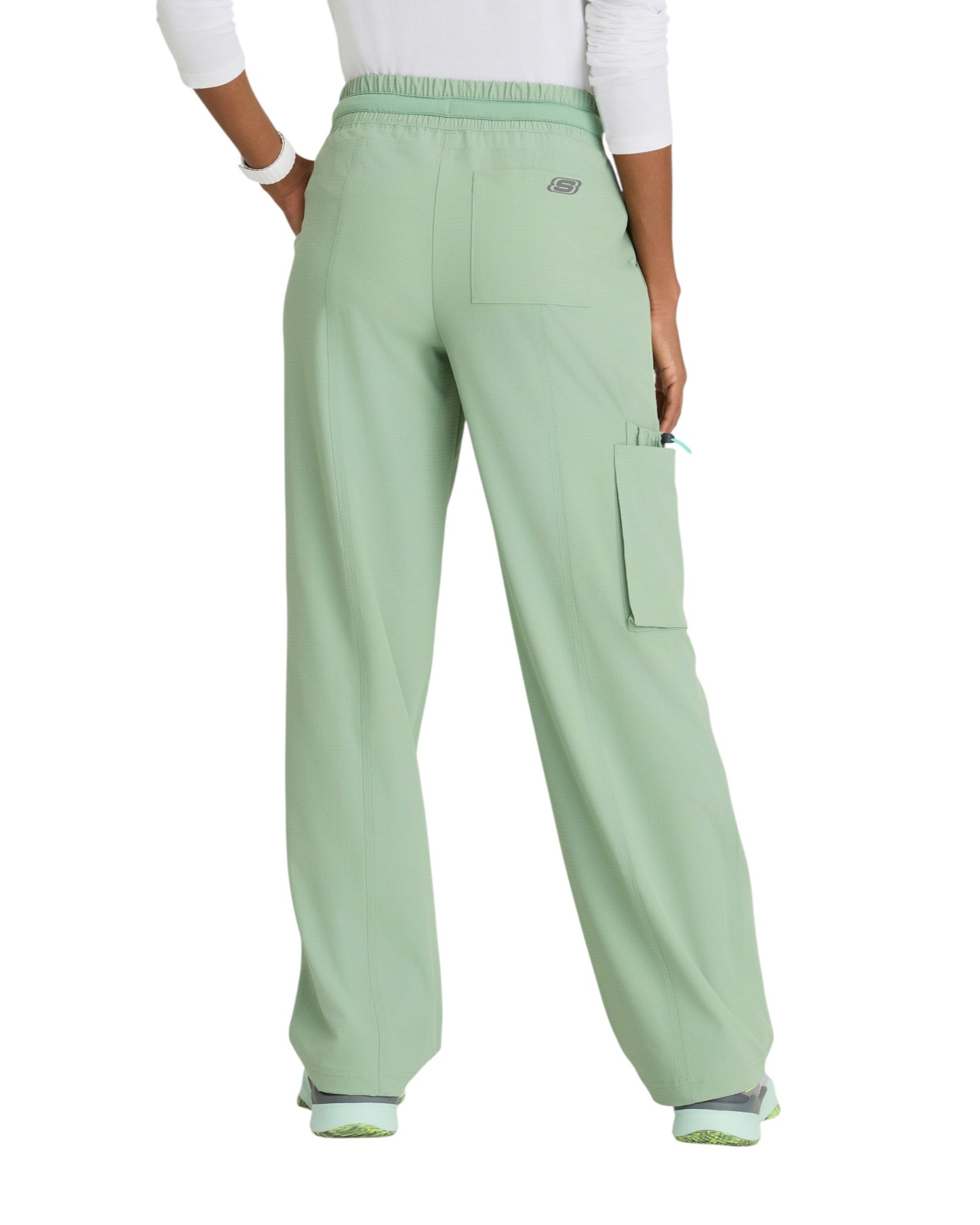 Skechers women's 5-Pocket wide leg pants with gathered waist #SKP707