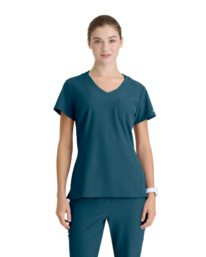 Haut d'uniforme dame à une poche Dignity à rentrer dans le pantalon Skechers SKT147X (2XL &+)