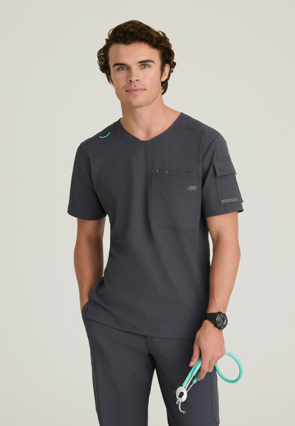 Haut à col rond et ourlet asymétrique à 3 poches pour homme Skechers Ripstop SKT277X (2XL &+)