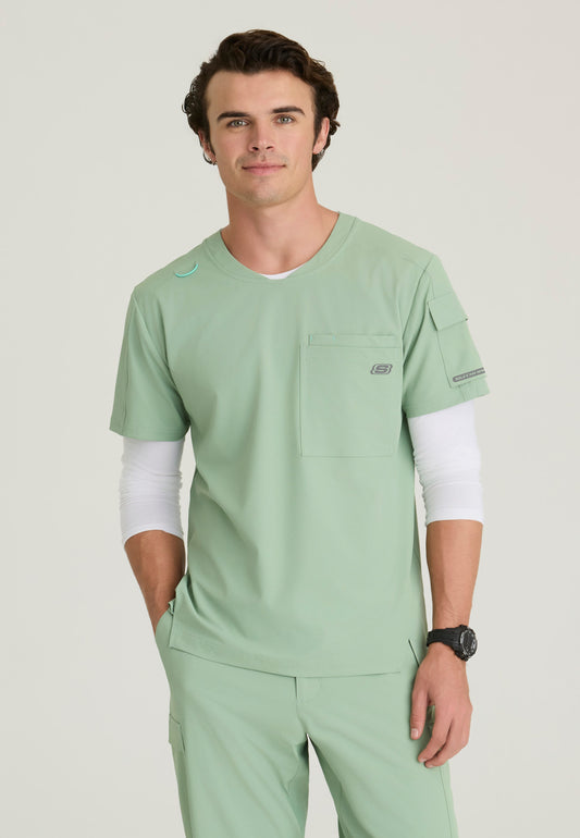Haut à col rond et ourlet asymétrique à 3 poches pour homme Skechers Ripstop SKT277X (2XL &+)