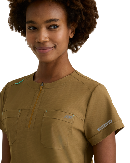 Haut à col rond et 2 poches pour femmes Skechers ripstop #SKT284X (2XL &+)