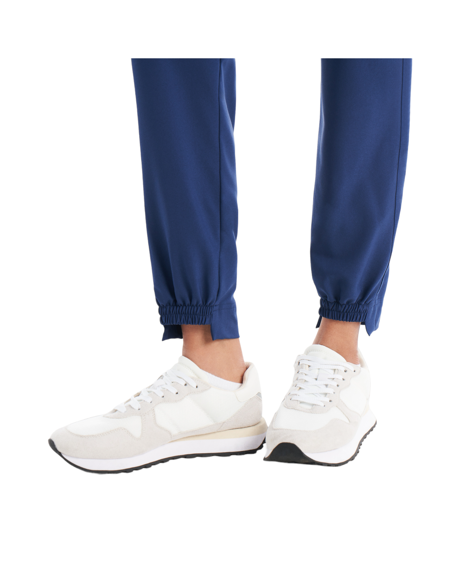 Pantalon de travail jogger hybride 6 poches pour femme White Cross CRFT #WB415 OS vue jambe au bas couleur Marine