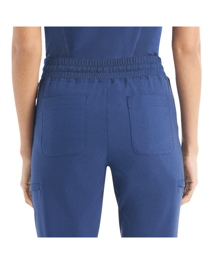 Pantalon de travail jogger hybride 6 poches pour femme White Cross CRFT #WB415 OS vue arrière couleur Marine