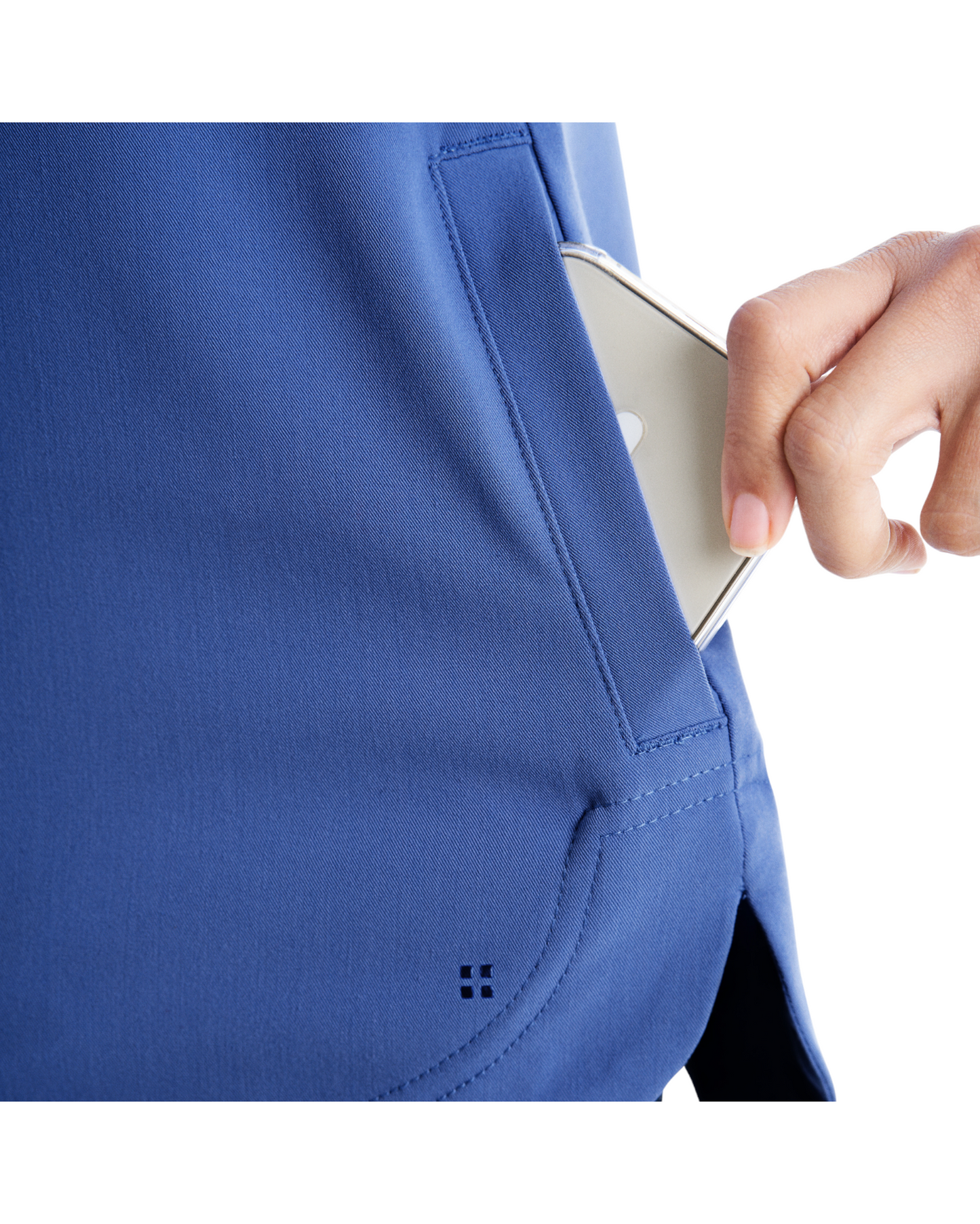 Chandail col montant zippé à 3 poches pour femme White Cross CRFT #WT133-OS vue latérale couleur Marine