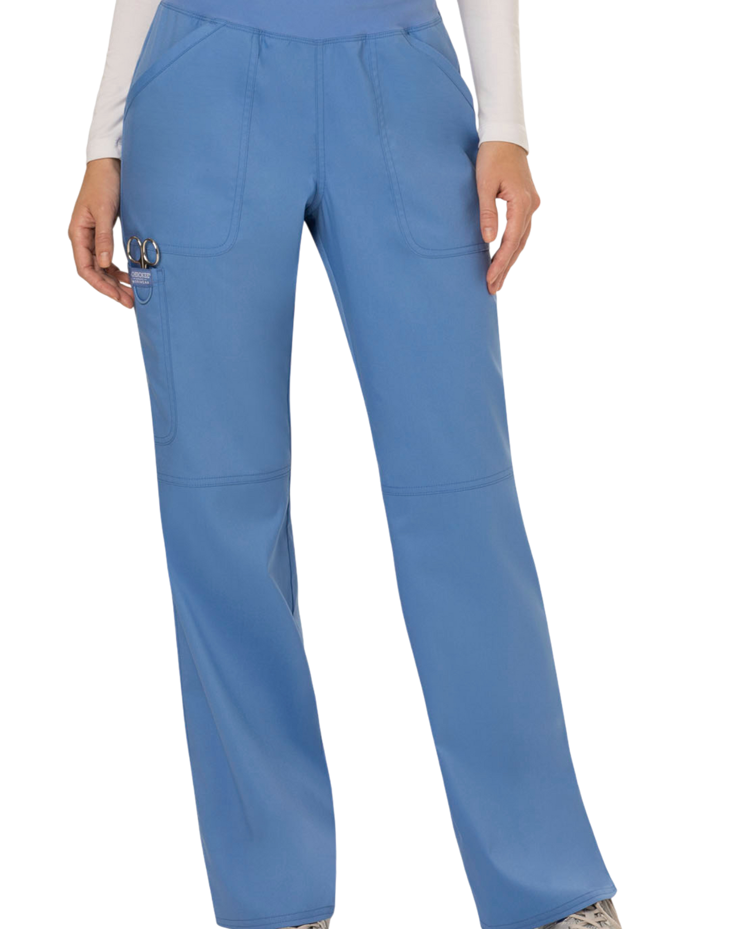 Mid rise moderate flare drawstring pant #WW110 Cherokee Revolution