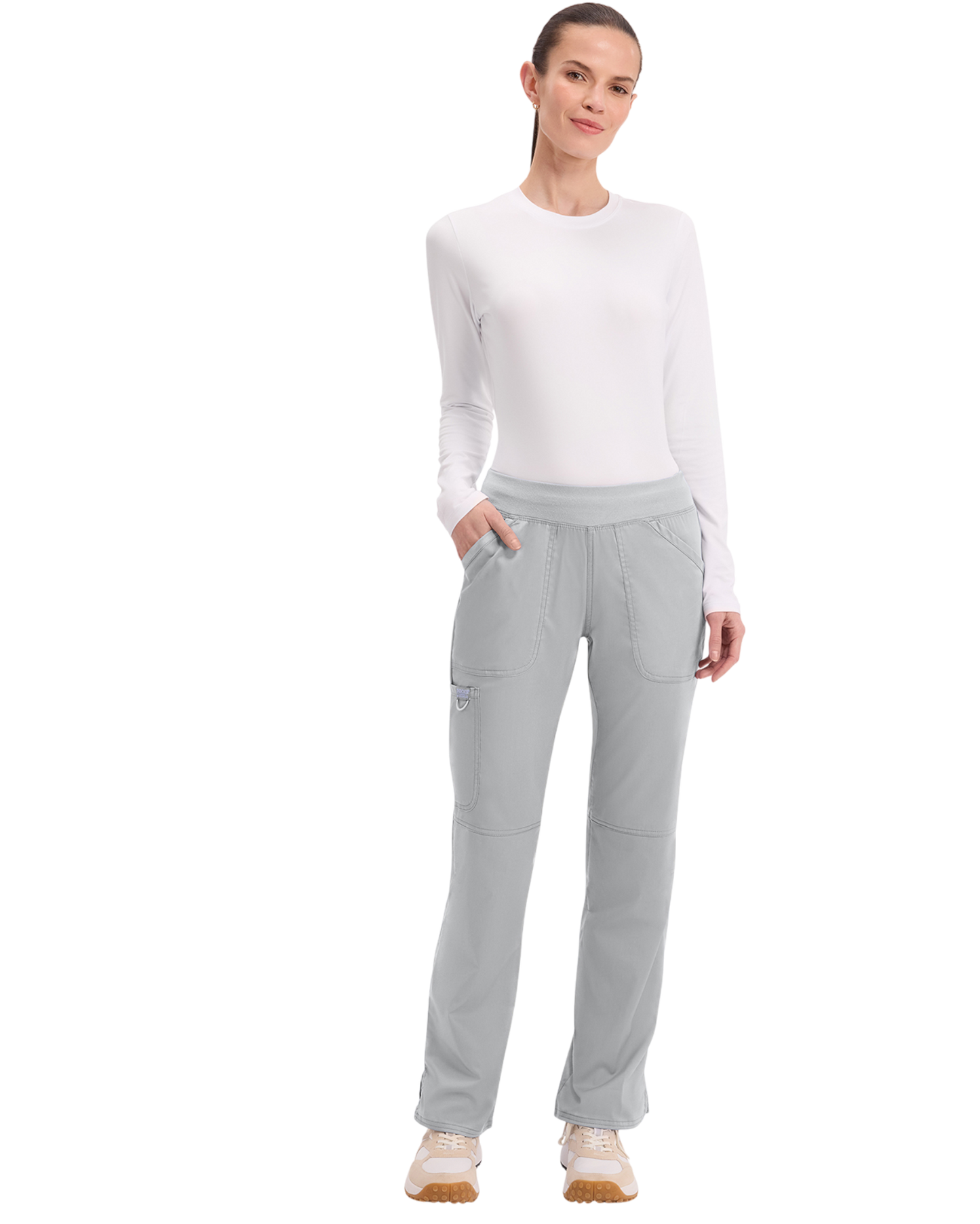 Mid rise moderate flare drawstring pant #WW110 Cherokee Revolution