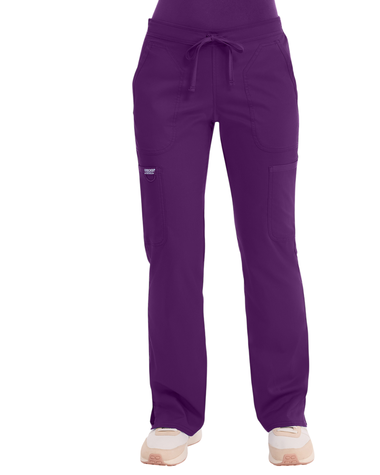 Mid rise moderate flare drawstring pant #WW110X (2XL&+) Cherokee Revolution