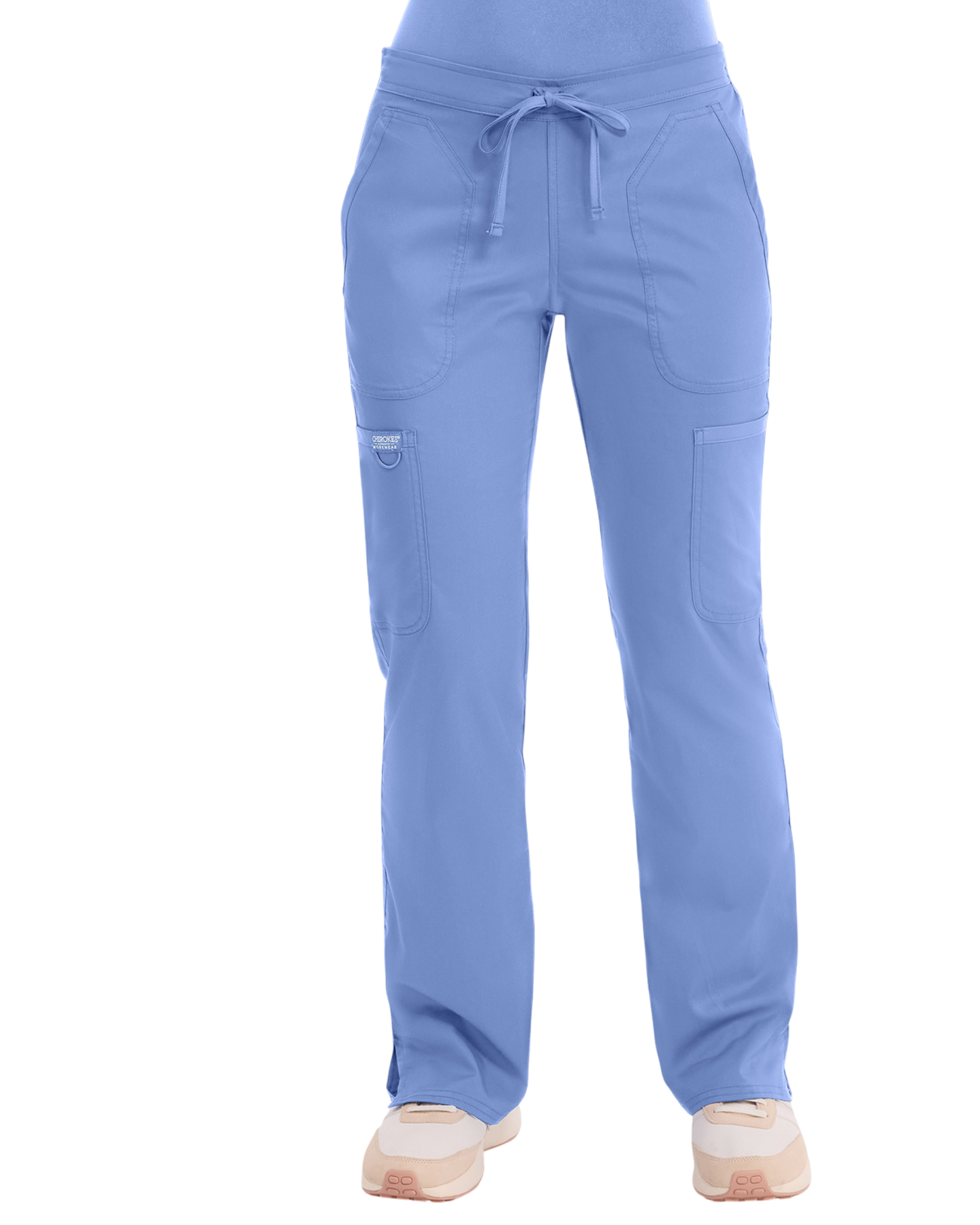 Mid rise moderate flare drawstring pant #WW110X (2XL&+) Cherokee Revolution