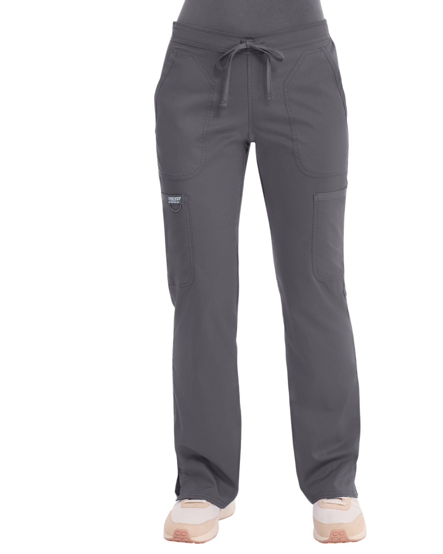 Mid rise moderate flare drawstring pant #WW110X (2XL&+) Cherokee Revolution