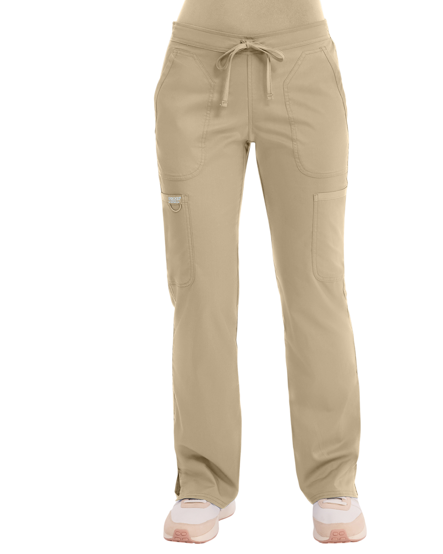 Mid rise moderate flare drawstring pant #WW120 Cherokee Revolution