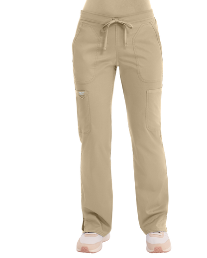 Mid rise moderate flare drawstring pant #WW120 Cherokee Revolution
