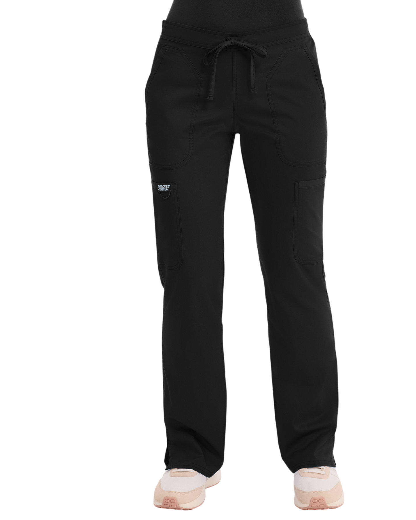 Mid rise moderate flare drawstring pant #WW120 Cherokee Revolution