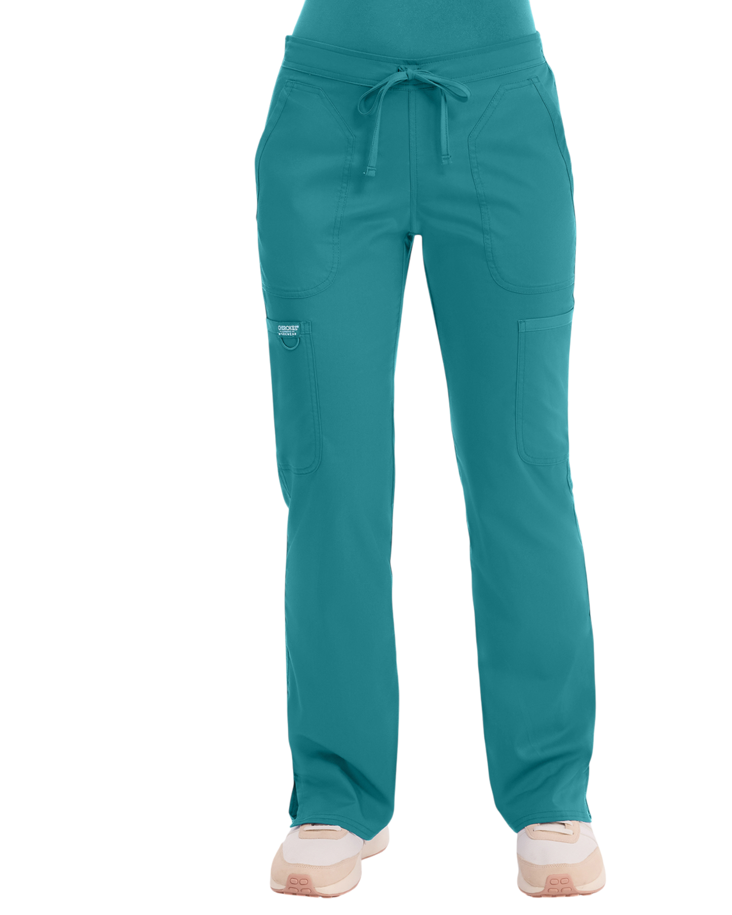 Mid rise moderate flare drawstring pant #WW110X (2XL&+) Cherokee Revolution