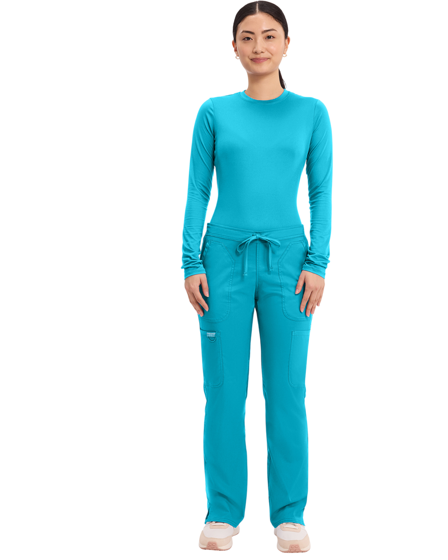 Mid rise moderate flare drawstring pant #WW120 Cherokee Revolution