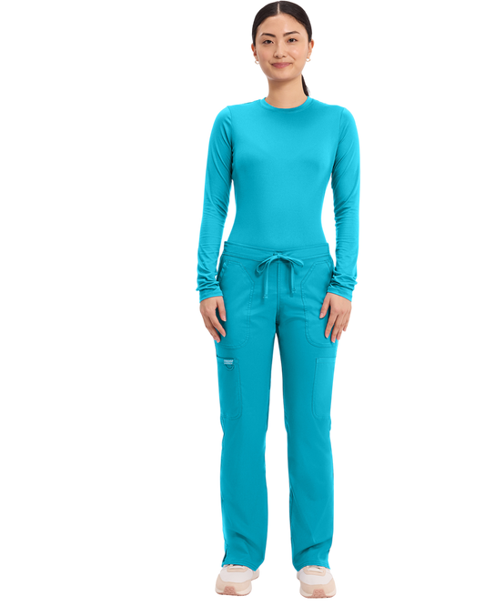 Mid rise moderate flare drawstring pant #WW120 Cherokee Revolution