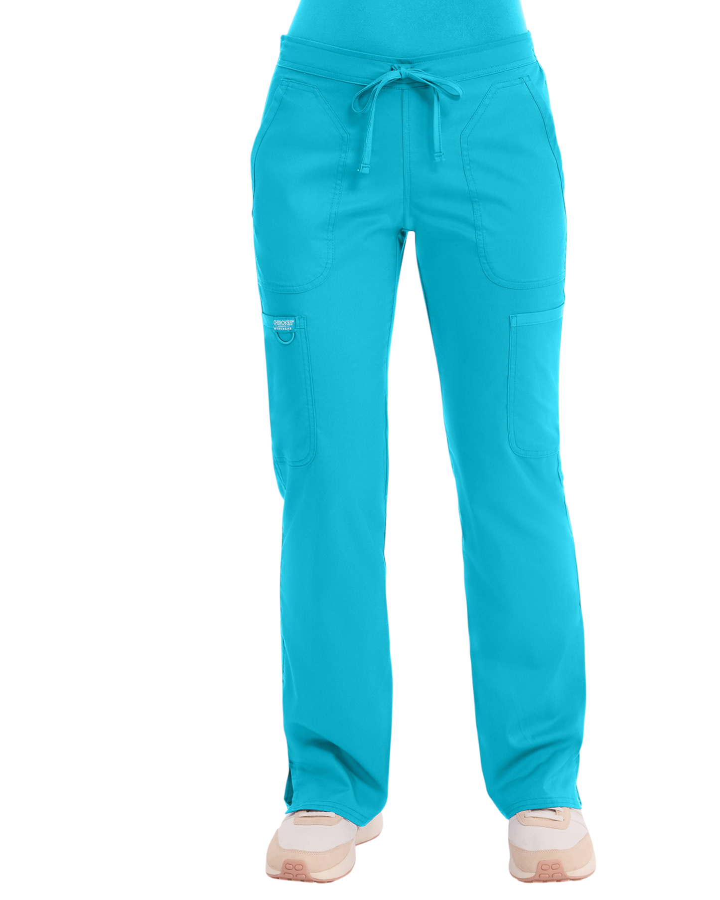 Mid rise moderate flare drawstring pant #WW120 Cherokee Revolution