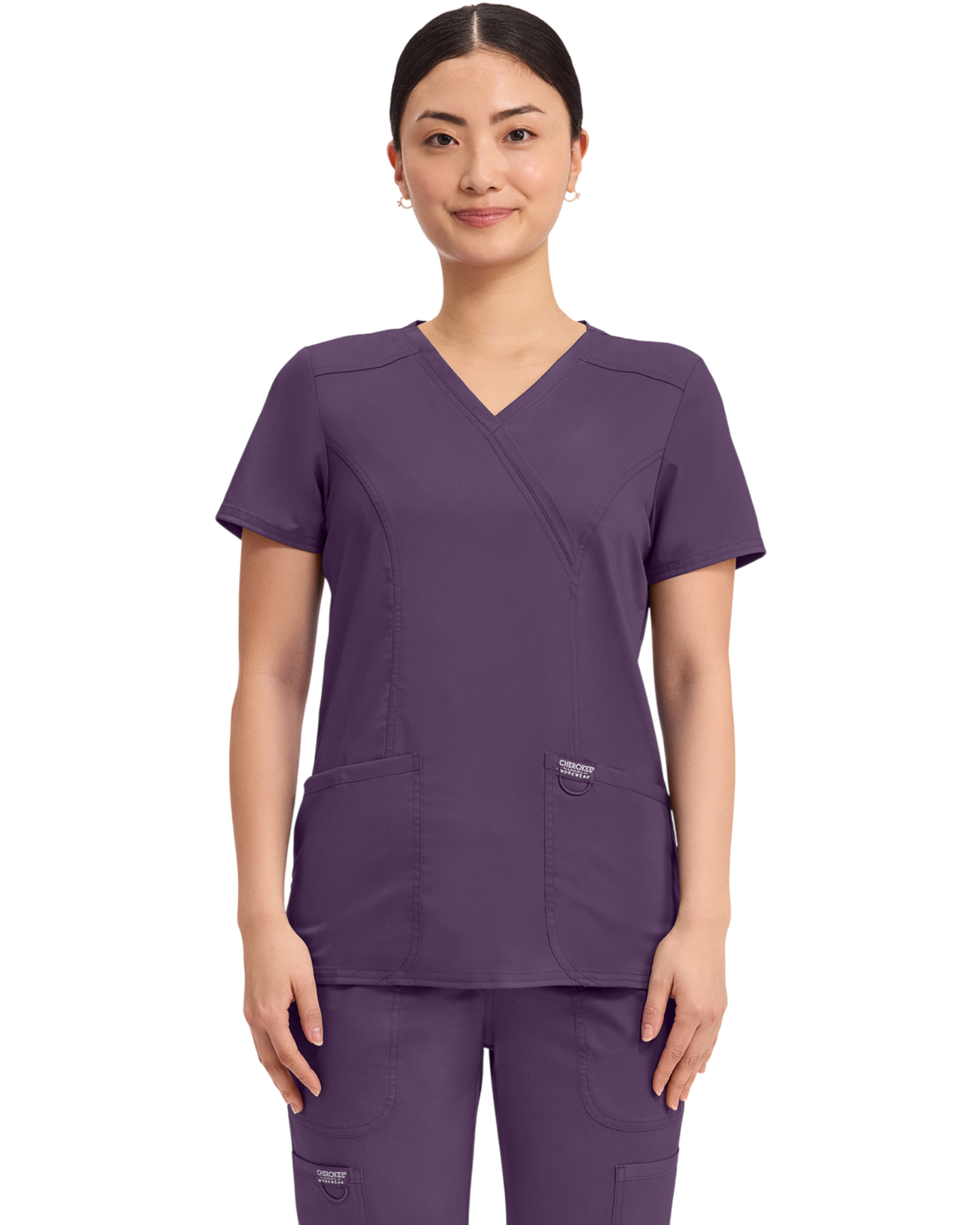 Mock wrap top #WW610X  (2XL&+) Cherokee Revolution