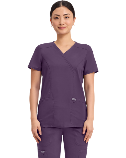 Mock wrap top #WW610X  (2XL&+) Cherokee Revolution