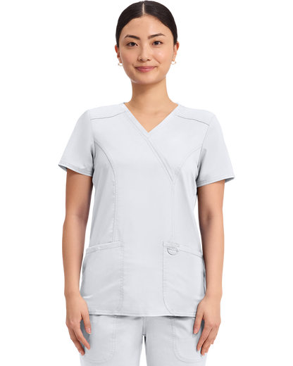 Mock wrap top #WW610X  (2XL&+) Cherokee Revolution