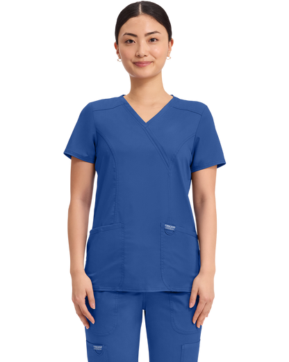 Mock wrap top #WW610X  (2XL&+) Cherokee Revolution