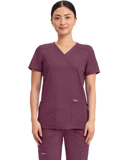 Mock wrap top #WW610X  (2XL&+) Cherokee Revolution