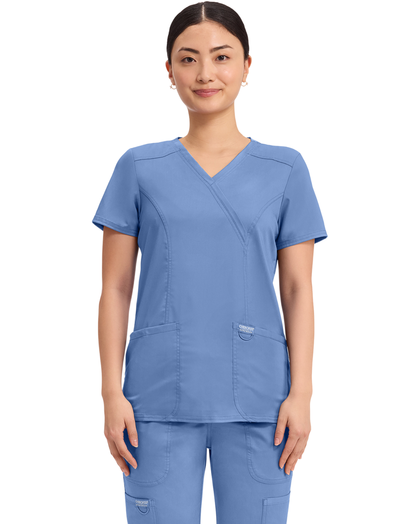 Mock wrap top #WW610X  (2XL&+) Cherokee Revolution