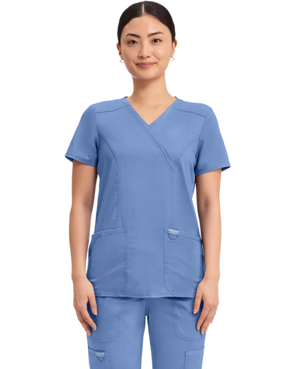 Mock wrap top #WW610X  (2XL&+) Cherokee Revolution