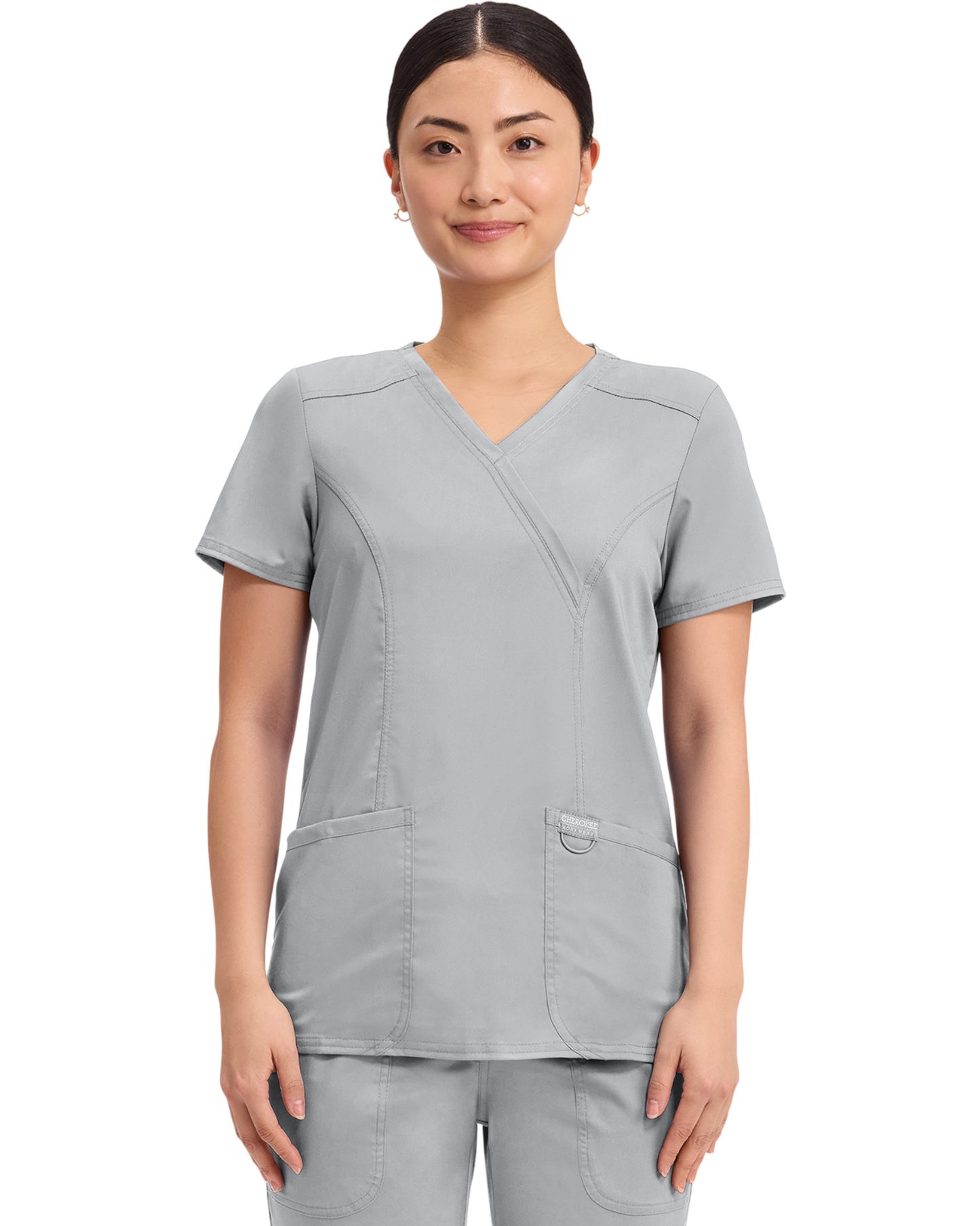 Mock wrap top #WW610X  (2XL&+) Cherokee Revolution