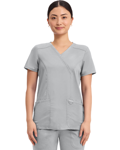 Mock wrap top #WW610X  (2XL&+) Cherokee Revolution