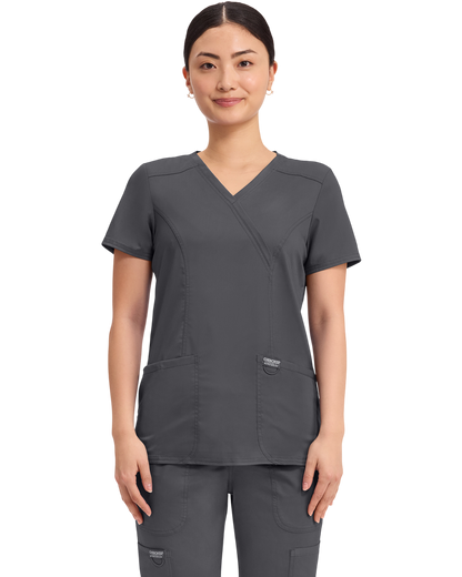 Mock wrap top #WW610X  (2XL&+) Cherokee Revolution