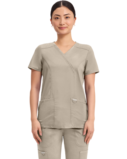 Mock wrap top #WW610X  (2XL&+) Cherokee Revolution