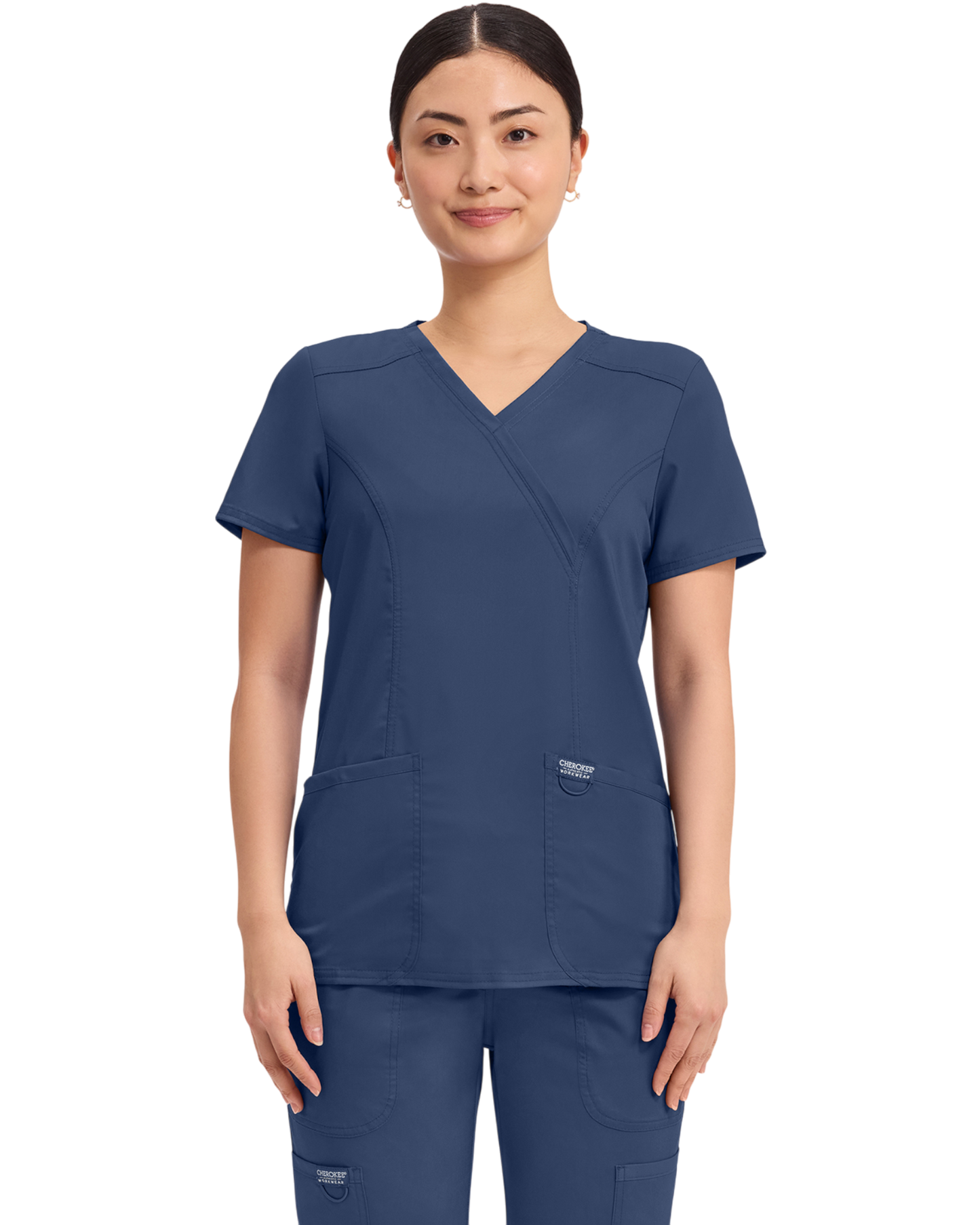 Mock wrap top #WW610X  (2XL&+) Cherokee Revolution