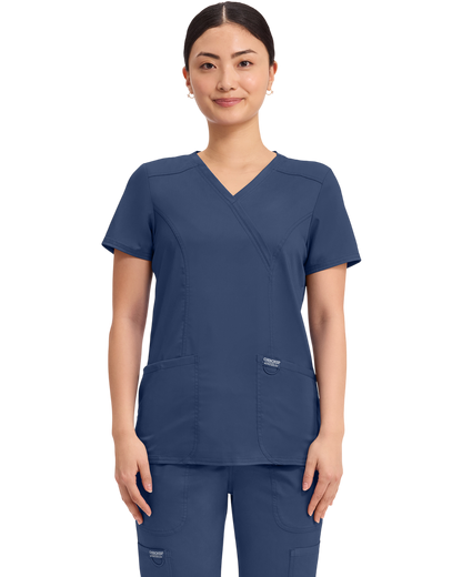 Mock wrap top #WW610X  (2XL&+) Cherokee Revolution